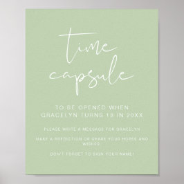 LEAH Lebhafte Green Baby Shower Time Kapsel Poster