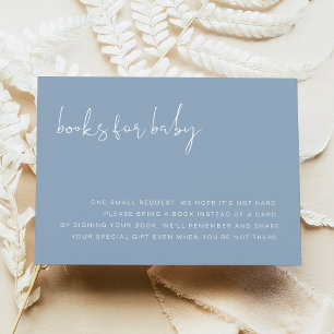 LEAH Lebhafte Pastel Dusty Blue Books für Babykart Einladung