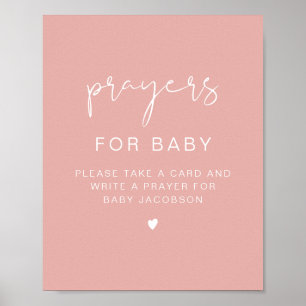 LEAH Lebhafte Pastel-Kinderdusche Gebete für Baby Poster