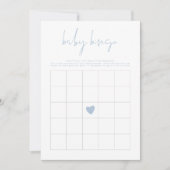 LEAH Lebhaftes Pastel Blue Baby Shower Bingo Game Einladung (Vorderseite)
