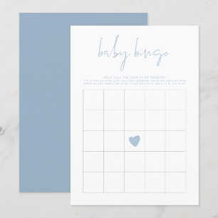LEAH Lebhaftes Pastel Blue Baby Shower Bingo Game Einladung