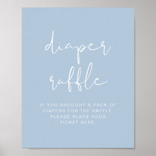 LEAH Lebhaftes Pastel Dusty Blue Diaper Raffle Gam Poster