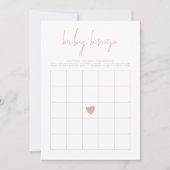 LEAH Lebhaftes Pastel Pink Baby Shower Bingo Game Einladung (Vorderseite)