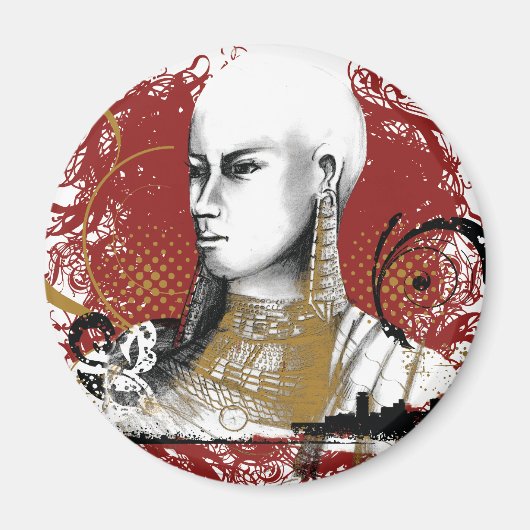 Leah Maasai Woman Magnet (Vorne)