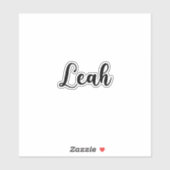 Leah Name - Handgeschriebene Kalligrafie Aufkleber (Blatt)