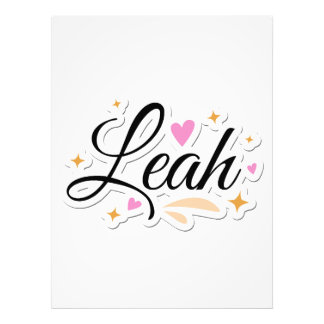 Leah Name niedlich Design Fotodruck