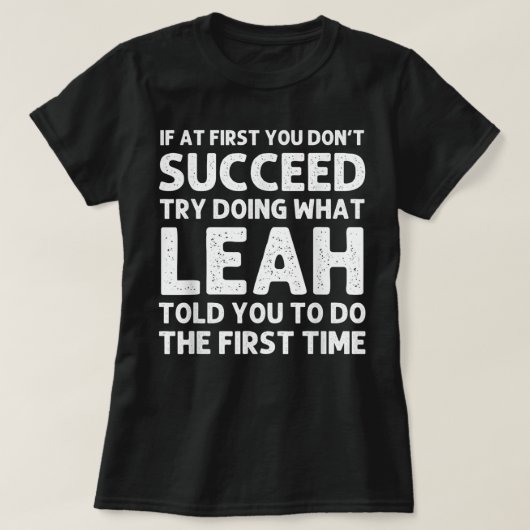 LEAH Name Personalisiert Geburtstag Funny Christma T-Shirt (Design vorne)