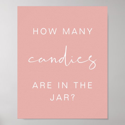 LEAH Pastel Wie viele Candies Baby Showspiele Poster (Vorne)