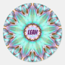 LEAH ~ Personalisierte Paua Muschel Aufkleber ~