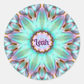 LEAH ~ Personalisierte Paua Muschel Aufkleber ~ (Vorderseite)