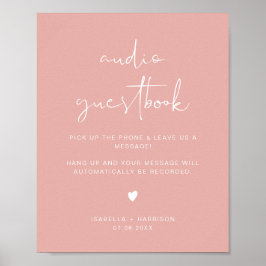 LEAH Vibranel Pastel Audio Gästebuch Wedding Sign