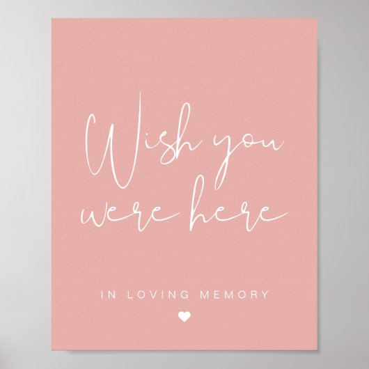 LEAH Vibranel Pastel Pink Wish Sie waren hier Zeic Poster (Vorne)