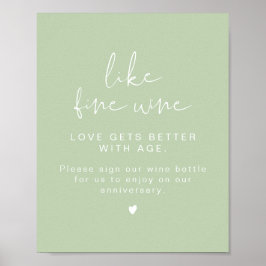 LEAH Vibranel Pastel Wine Wedding Gästebuchssign Poster