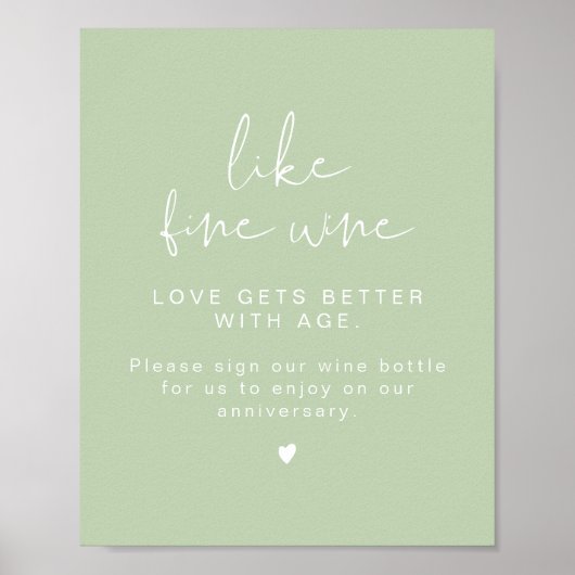 LEAH Vibranel Pastel Wine Wedding Gästebuchssign Poster (Vorne)
