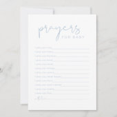 LEAH Vibranly Pastel Blue Prayers for Baby Card Einladung (Vorderseite)