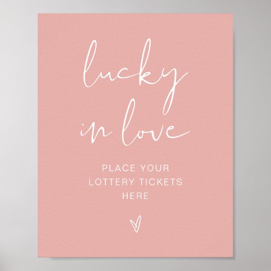 LEAH Vibrannte Pastel Pink Bright Lucky in der Lie Poster (Vorne)