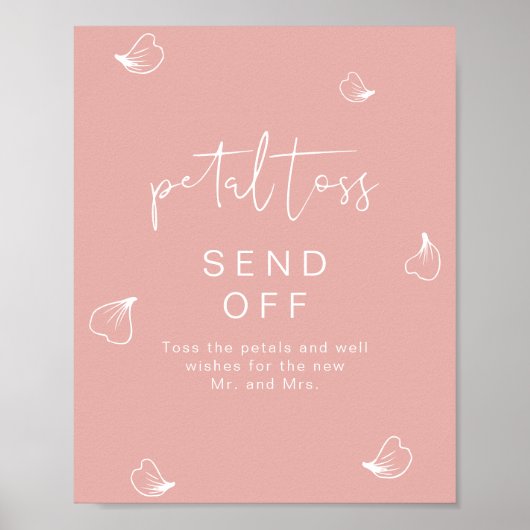 LEAH Vibrannte Pastel Wedding Petal Toss Absenden Poster (Vorne)