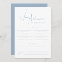 LEAH Vibrant Blue Baby Advice and Predictions Card