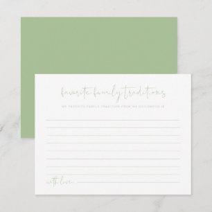 LEAH Vibrant Pastel Green Spring Family Traditione Begleitkarte