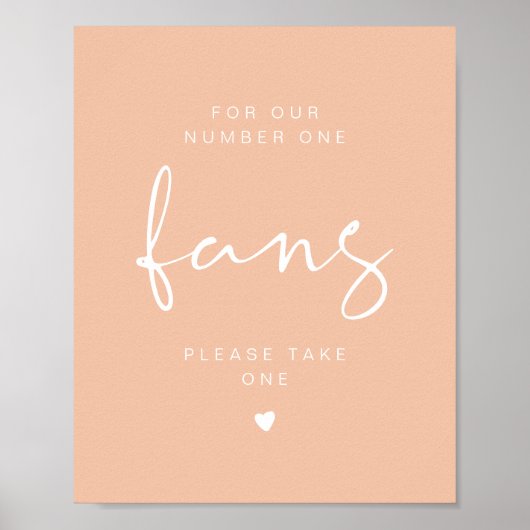 LEAH Vibrant Pastel Please Take a Fan Wedding Sign Poster (Vorne)