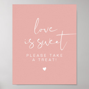 LEAH Vibrant Pink Liebe ist Sweet Leckerei Gefalle Poster