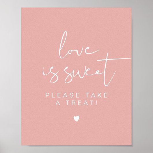 LEAH Vibrant Pink Liebe ist Sweet Leckerei Gefalle Poster (Vorne)