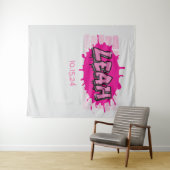 Leah Your Graffiti Name Backdrop Foto-Op Wandteppich (Beispiel (Horizontal))