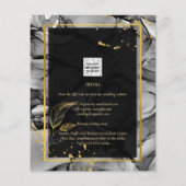 LeahG® Black Gold Alkohol Tinte Wedding INVITE (Rückseite)
