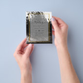 LeahG Black Gold INK Abstrakt Wedding Einladung Flyer (Gruppe)