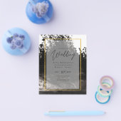 LeahG Black Gold INK Abstrakt Wedding Einladung Flyer (Einzeln)