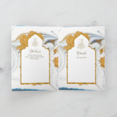 LeahG Blue Islamic Wedding lädt Nikah ein Karte (Innenseite)