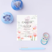 LeahG Blush Pink Calla Lily Wedding Einladung Flor Flyer (Einzeln)