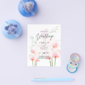LeahG Blush Pink Calla Lily Wedding Einladung Flor Flyer (Einzeln)