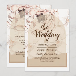 LeahG Blush Pink Champagne Floral Wedding Einladun Einladung