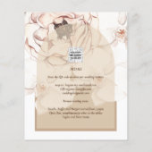 LeahG Blush Pink Champagne Floral Wedding Einladun Flyer (Hinten)