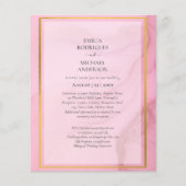 LeahG Blush Pink Gold INK Ombre Wedding INVITE Flyer (Vorne)