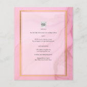 LeahG Blush Pink Gold INK Ombre Wedding INVITE Flyer (Hinten)