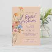 LeahG Boho Blumenfrühlings Summer Blume Show Einladung (Stehend Vorderseite)