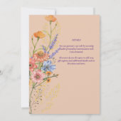 LeahG Boho Blumenfrühlings Summer Blume Show Einladung (Rückseite)