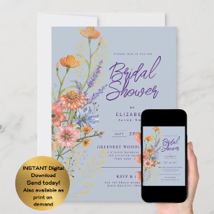 LeahG Boho Blumenfrühlings Summer Blume Show Einladung