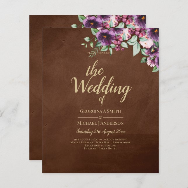 LeahG Brown Berry Plum Lila Wedding Herbst (Vorne/Hinten)