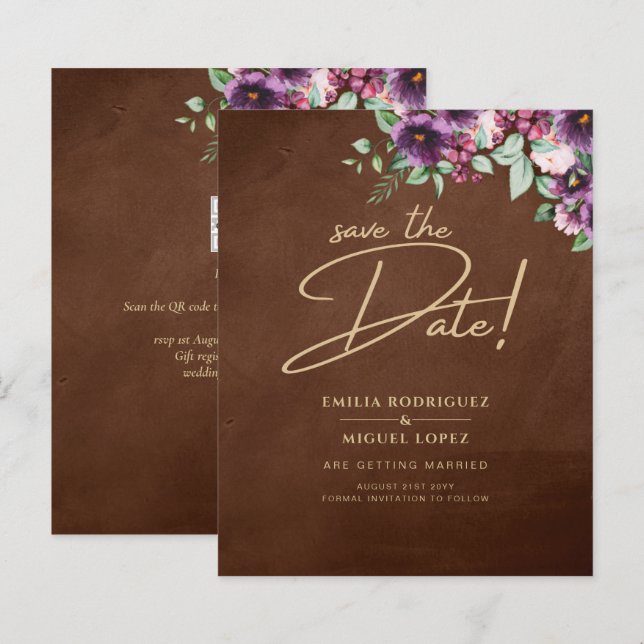 LeahG Brown Berry Plum Lila Wedding Herbst (Vorne/Hinten)