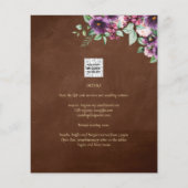 LeahG Brown Berry Plum Lila Wedding Herbst Flyer (Hinten)