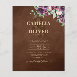 LeahG Brown Berry Plum Lila Wedding Herbst Flyer