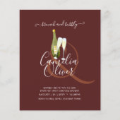 LeahG BUDGET Brunch Bubbly Brautparty Wedding Flyer (Vorne)