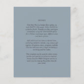 LeahG Budget Dusty Blue Monochrome Wedding Flyer (Hinten)