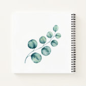 LeahG BUDGET Eukalyptus Greenery Wedding Gästebuch Notizblock (Rückseite)