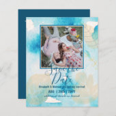 LeahG BUDGET FOTO Rette Daten Abstrakt Wasserfarbe (Vorne/Hinten)