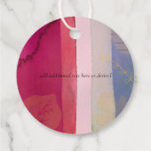 LeahG BUDGET Hochzeit Berry Red Lila Watercolor Geschenkanhänger (Rückseite)