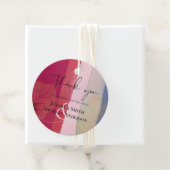 LeahG BUDGET Hochzeit Berry Red Lila Watercolor Geschenkanhänger (Beispiel)